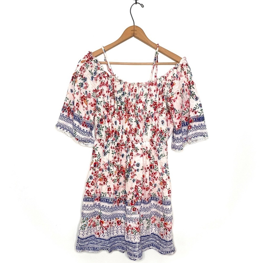 Angie | Boho Floral Off Shoulder Dress